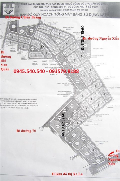 Cần bán căn góc mặt đường dự án Tổng cục 5 Tân Triều, giá 20,5 tỷ