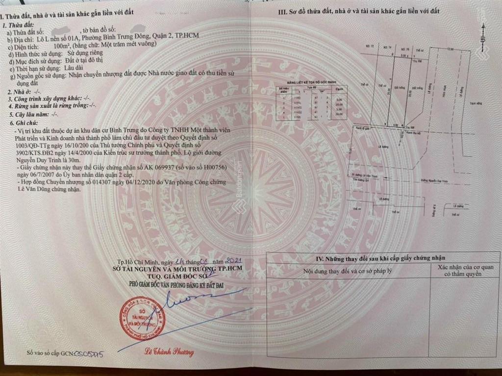 Chính chủ gửi bán nhà đất mặt tiền đường nguyễn duy trinh, quận 2, thành phố thủ đức