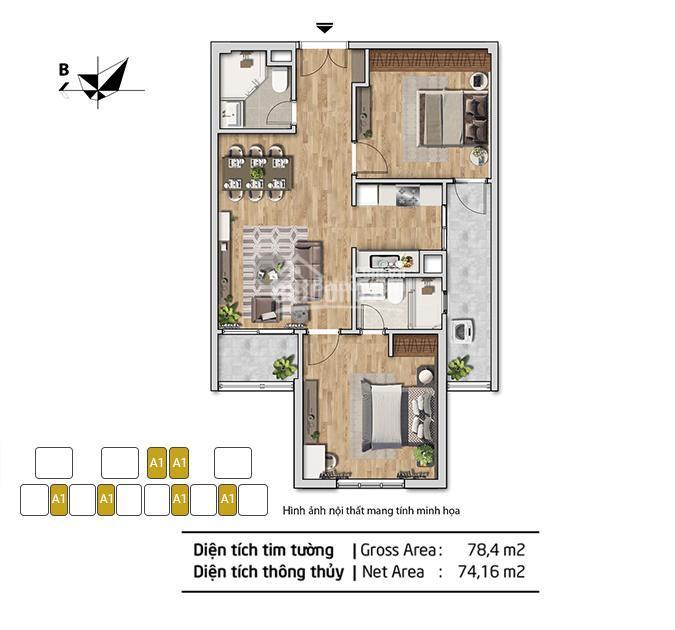 Bán căn 2pn đã có sổ đỏ giá tốt amber riverside 622 minh khai, tầng đẹp.  0946 437 ***