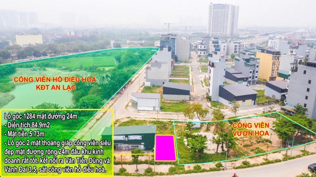 Bán lô góc đường 24m cực phẩm khu 25.2ha diện tích 85m2 