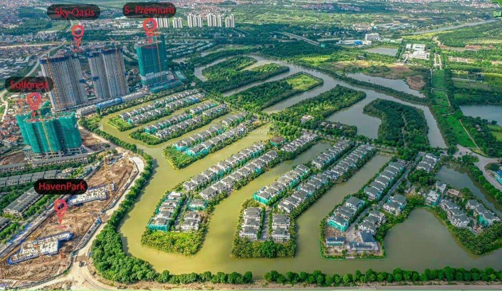 Bán biệt thự đảo Ecopark Văn Giang Hưng Yên, diện tích đất 300m² nhà đẹp hoàn thiện mặt ngoài.