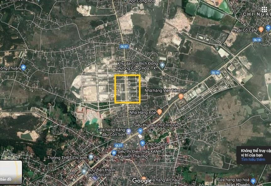 Vị trí dự án Khu đô thị Chí Linh Palm City trên đồ