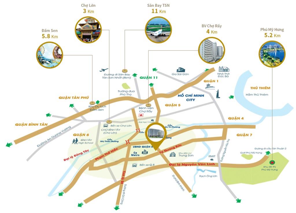 Vị trí dự án Royal Park Riverside trên bản đồ