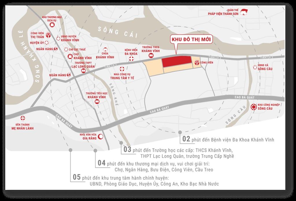 Vị trí dự án Khu đô thị Khánh Vĩnh