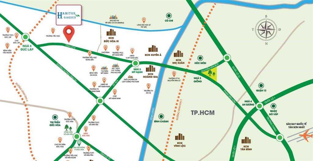 Vị trí dự án Hamilton Garden