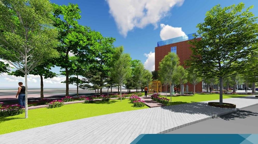 Phối cảnh cảnh quan nội khu tại Khu nhà ở Minh An