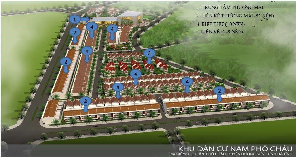 Sơ đồ chức năng Khu dân cư Nam Phố Châu