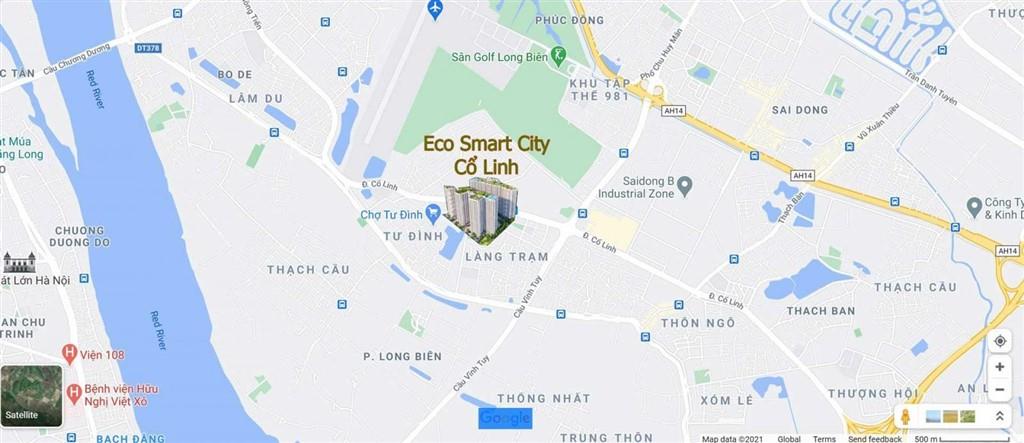 Vị trí dự án Eco Smart City Cổ Linh