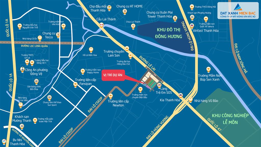 Vị trí dự án Quảng Hưng Central Point Vị trí dự án Quảng Hưng Central Point