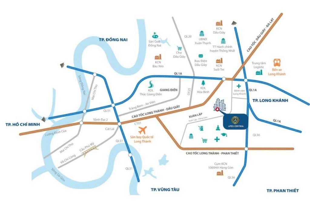 Vị trí dự án Apex Central