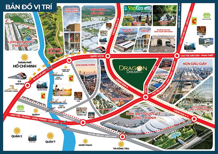 Vị trí dự án Dragon Dream City trên bản đồ Vị trí dự án Dragon Dream City